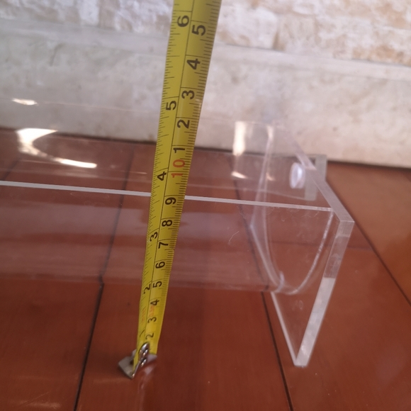 Clear Acrylic Bagel 5" x 12" Cradle / Biscuits Stand Serving Tray With Handle - Picture 6 of 8